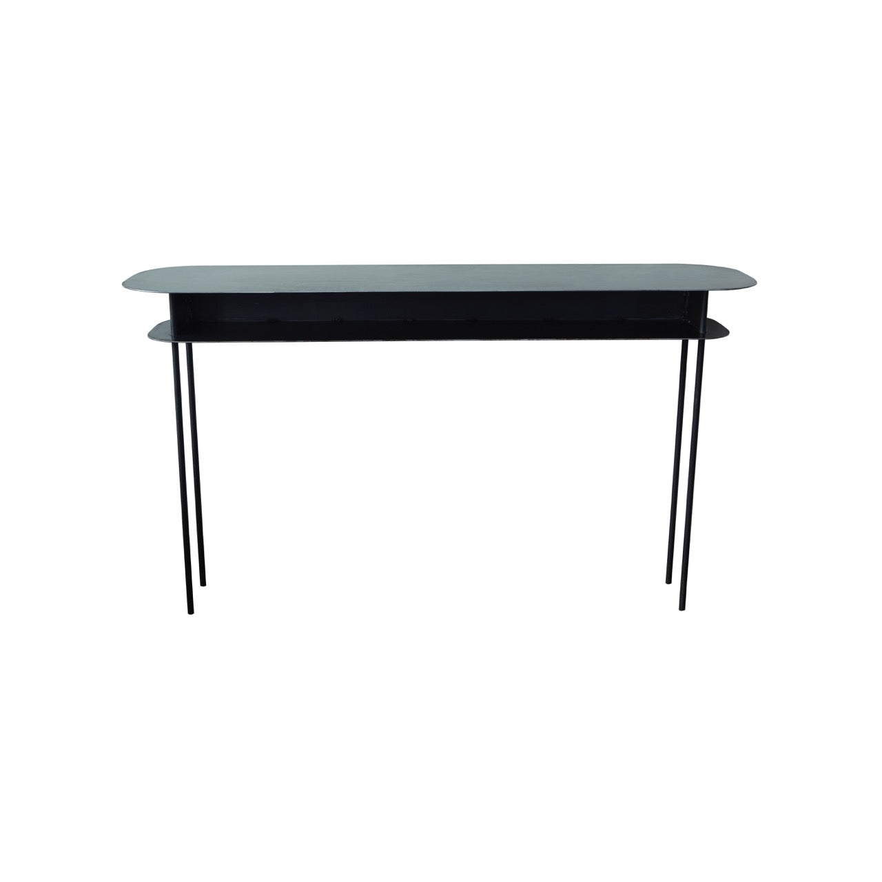 Maison Sarah Lavoine elegant slim Tokyo console table is ideal for entrance, lounge or dining room. Made in waxed steel and handcrafted by French artisan. | 